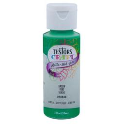 Click here to learn more about the Testor Corp. Testors 2oz Acrylic Craft Paint - Matte Green.