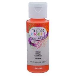 Click here to learn more about the Testor Corp. Testors 2oz Acrylic Craft Paint - Matte Orange.
