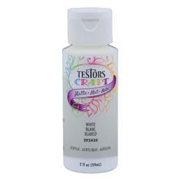 Click here to learn more about the Testor Corp. Testors 2oz Acrylic Craft Paint - Matte White.