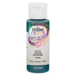 Click here to learn more about the Testor Corp. Testors 2oz Acrylic Craft Paint - Matte Deep Sea.