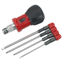 Click here to learn more about the Dynamite 4-Piece Metric Hex Wrench Set with Handle.