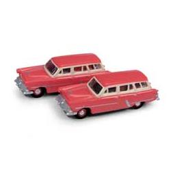 Click here to learn more about the Classic Metal Works N 1953 Ford Station Wagon, Flamingo Red(2).