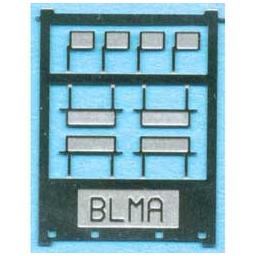 Click here to learn more about the BLMA MODELS N Mirror, Rear View/Modern/Small(4)/Rectangular(4).