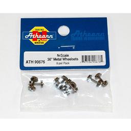 Click here to learn more about the Athearn N 36" Metal Wheel Set (8).