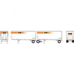 Click here to learn more about the Athearn N RTR 28'' Trailers w/Dolly, Yellow #1 (2).