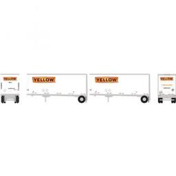 Click here to learn more about the Athearn N 28'' Trailers w/Dolly, Yellow #2 (2).