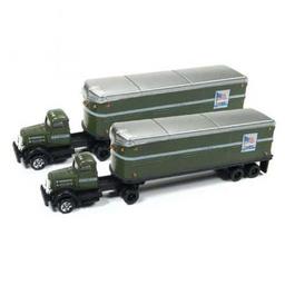 Click here to learn more about the Classic Metal Works N White WC22 Tractor/Trailer Set, US Mail (2).