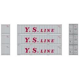 Click here to learn more about the Athearn N 40'' Smooth Side Container, YS Line (3).