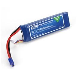 Click here to learn more about the E-flite 2500mAh 3S 11.1V 30C LiPo, 12AWG EC3.