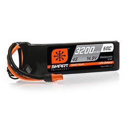 Click here to learn more about the Spektrum 3200mAh 4S 14.8V 50C Smart LiPo Battery; IC3.