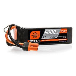 Click here to learn more about the Spektrum 5000mAh 6S 22.2V 100C Smart LiPo Battery; IC5.