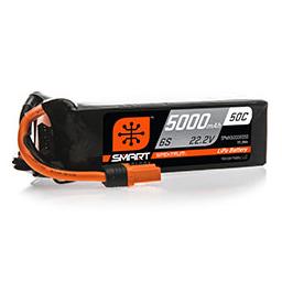 Click here to learn more about the Spektrum 5000mAh 6S 22.2V 50C Smart LiPo Battery; IC5.