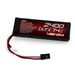 Click here to learn more about the Venom DRIVE 5C 2S 2400mAh 7.4V LiPo RX/TX Flat Pack.