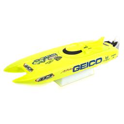Click here to learn more about the Pro Boat Miss Geico 17-inch Catamaran Brushed: RTR.