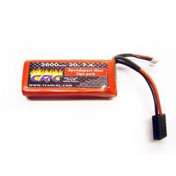Click here to learn more about the Calandra Racing Concepts (CRC) 7.4V 2600MAH 2S 20C Mini Lipo:TRA Connector.