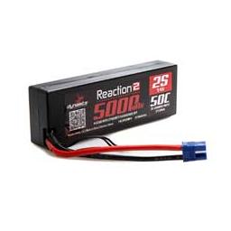 Click here to learn more about the Dynamite Reaction2 7.4V 5000mAh 2S 50C LiPo, Hardcase: EC3.