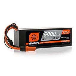 Click here to learn more about the Spektrum 5000mAh 4S 14.8V 100C Smart LiPo Hardcase; IC5.