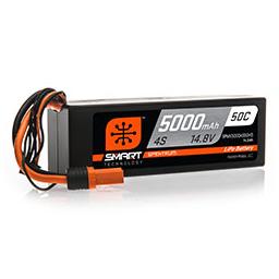 Click here to learn more about the Spektrum 5000mAh 4S 14.8V 50C Smart LiPo Hardcase; IC5.