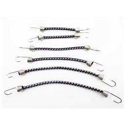 Click here to learn more about the Hot Racing 1/10 Scale Bungee Cord Set (6) - Black Blue Orange.