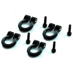Click here to learn more about the Hot Racing 1/10 Scale Aluminum Black Tow Shackle D-Rings (4).