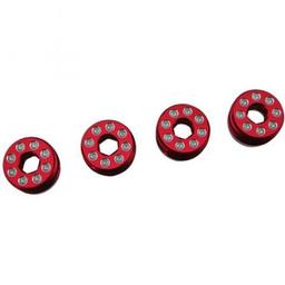 Click here to learn more about the Hot Racing Aluminum Delrin Cap Hub Nut Red: Arrma 1/8.