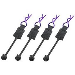 Click here to learn more about the Hot Racing Body Clip Retainers 1/10 (4) purple.