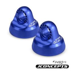 Click here to learn more about the JConcepts, Inc. Fin, 12mm V2 Shock Cap, Blue(2):B5M,T5M,SC5M,B6.