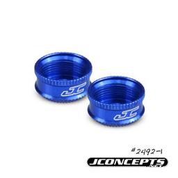 Click here to learn more about the JConcepts, Inc. Fin,VCS Shock Bottom Cap, Blue(2):B5M,T5M,SC5M,B6.