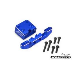 Click here to learn more about the JConcepts, Inc. Front Camber Link Mount Bulkhead, Blue:B6, B6D.