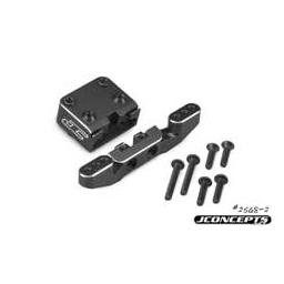 Click here to learn more about the JConcepts, Inc. Front Camber Link Mount Bulkhead, Black:B6, B6D.