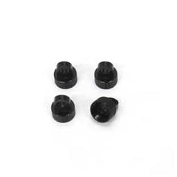 Click here to learn more about the STRC CNC Mach Alum Shock Caps :  Wraith (4) Black.