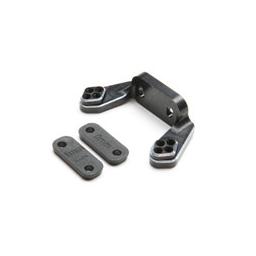 Click here to learn more about the Team Losi Racing Rear Camber Block, Black, w/Inserts: 22 4.0.