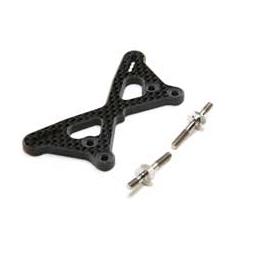 Click here to learn more about the Team Losi Racing Carbon Front Tower +2mm w/Ti Standoffs: 22 5.0.