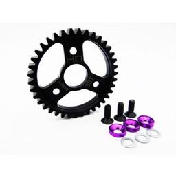 Click here to learn more about the Hot Racing Steel Spur Gear (38T 1.0 Mod)(Purple): Traxxas.
