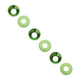 Click here to learn more about the Axial AXA1101 Cone Washer 3x6.9x2mm Green (6).