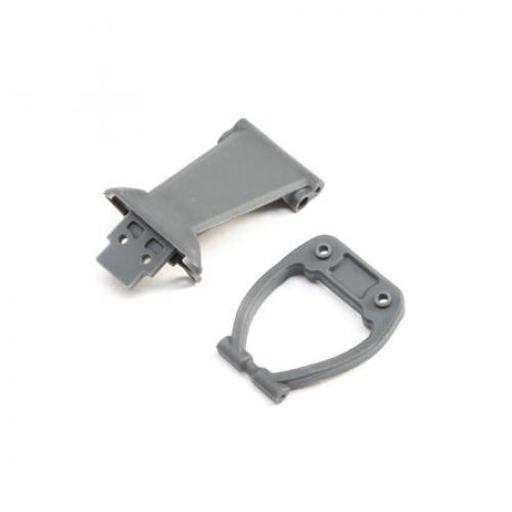 Losi Front Bumper/Skid Plate&Support,Gray: Rock Rey