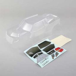 Click here to learn more about the Losi Body Set w/window mask, Clear: LST 3XL-E.