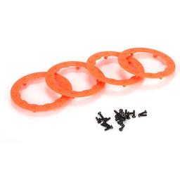 Click here to learn more about the Losi Beadlock Ring, Orange w/ Screws (4): 22SCT.