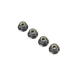 Click here to learn more about the Team Losi Racing Black Alum Flanged Locknut, M4 x 0.7mm x 7mm (4).