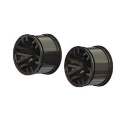 Click here to learn more about the ARRMA AR510099 MT 2.8" Wheel 14mm Hex Black Chrome (2).