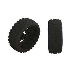Click here to learn more about the ARRMA AR550057 2HO Tire Set Glued Black (2).