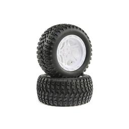 Click here to learn more about the Losi White Wheel and Tire Mounted (2): 22S ST.