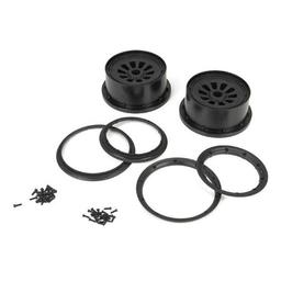 Click here to learn more about the Losi Wheel & Beadlock Set, Black (2), 5T.