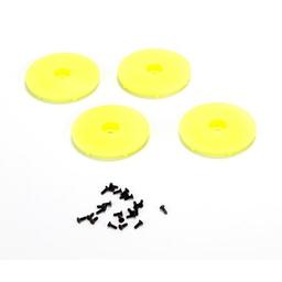 Click here to learn more about the Team Losi Racing Wheel Disk, FL Yellow w/Screws (4): 22SCT/2.0.