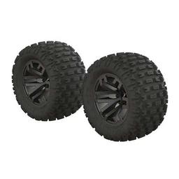 Click here to learn more about the ARRMA AR550045 Fortress MT Tire Set Glued Blk Chrm (2).