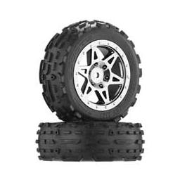 Click here to learn more about the ARRMA AR550005 Snd Scorpion DB Tire/Wheel Blk/Chrm Fr(2).