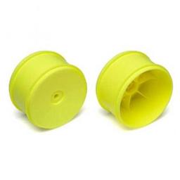 Click here to learn more about the Team Associated 61mm Rear Buggy Wheels, yellow.