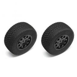 Click here to learn more about the Team Associated SC10 Hex Wheels/Race Tires, mounted rear.