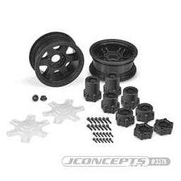 Click here to learn more about the JConcepts, Inc. Dragon 2.6 Mega Truck Wheel w/Adaptor, Black (2).