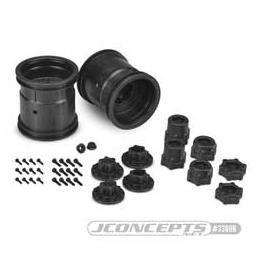 Click here to learn more about the JConcepts, Inc. Midwest 2.2 MT 12mm Hex Wheel w/Adaptor, Black (2).